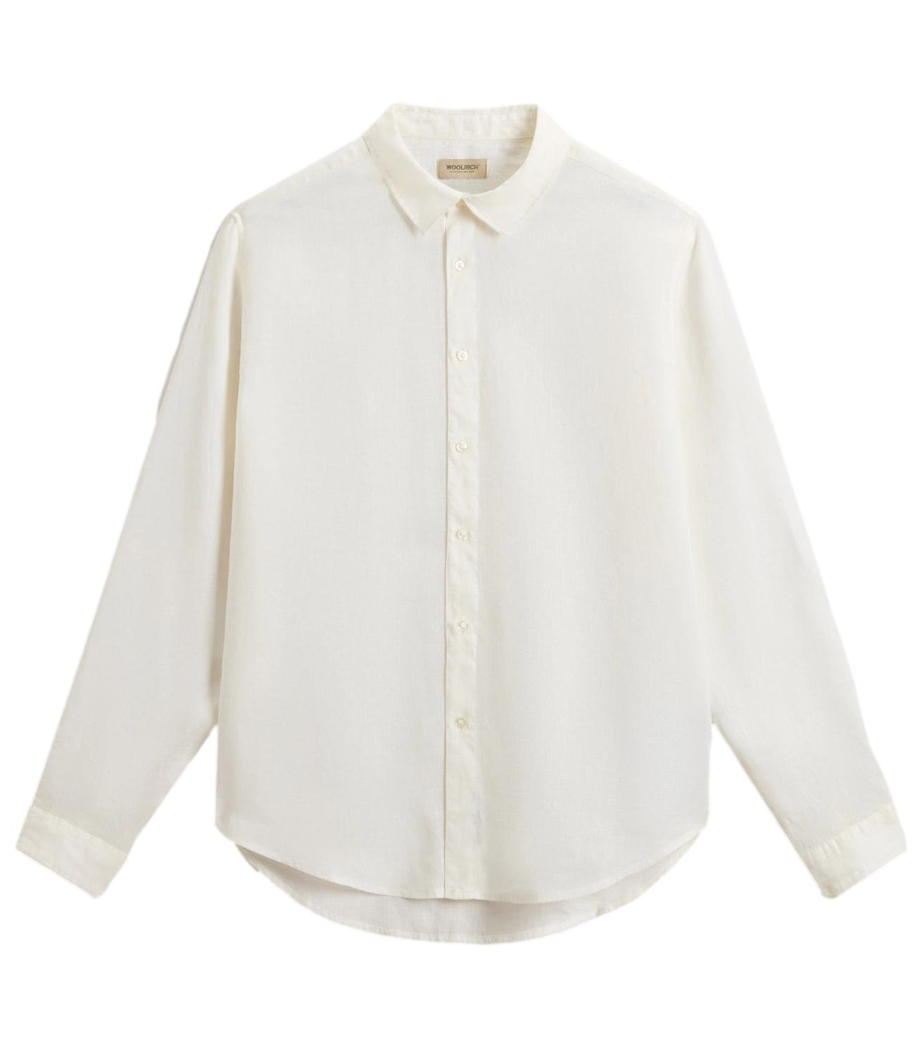 Camicia di lino acrtic white