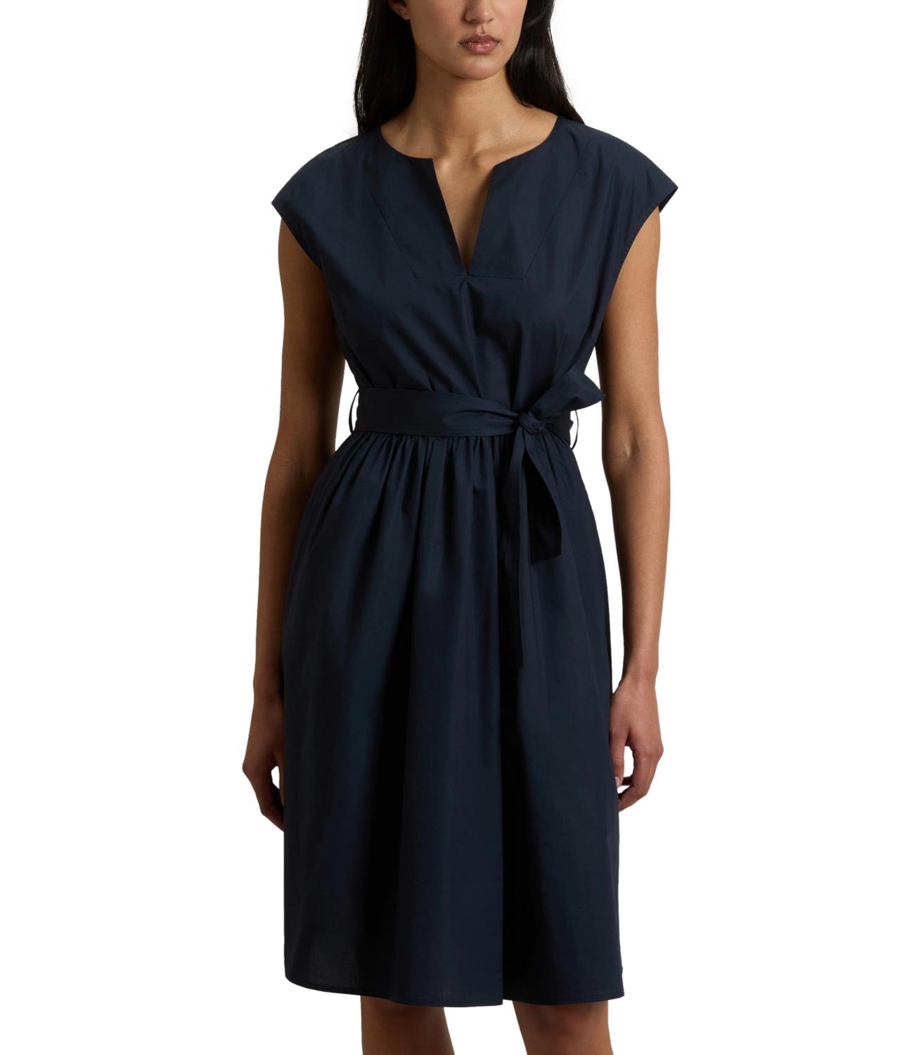 Popeline short dress blu