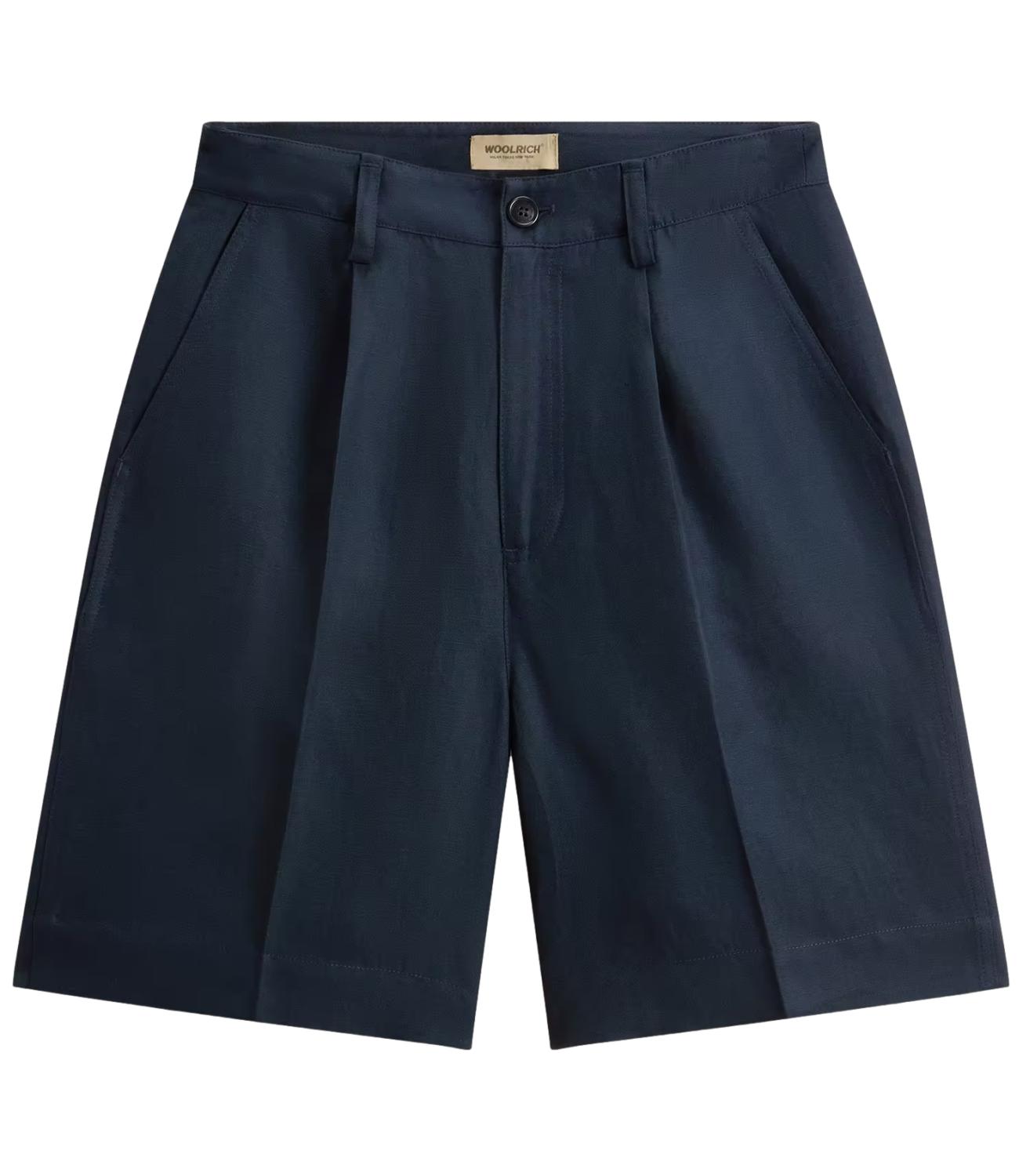 Woolrich Short Melton Blue Donna