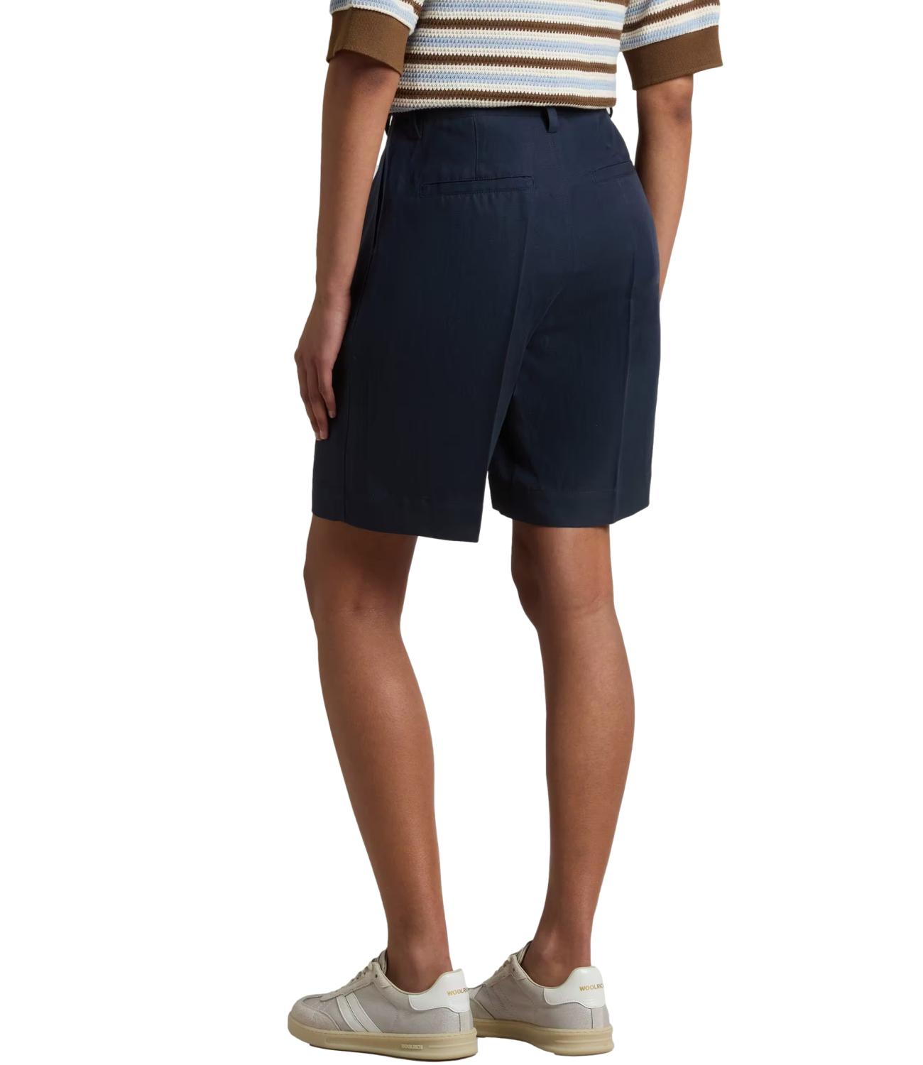 Woolrich Short Melton Blue Donna