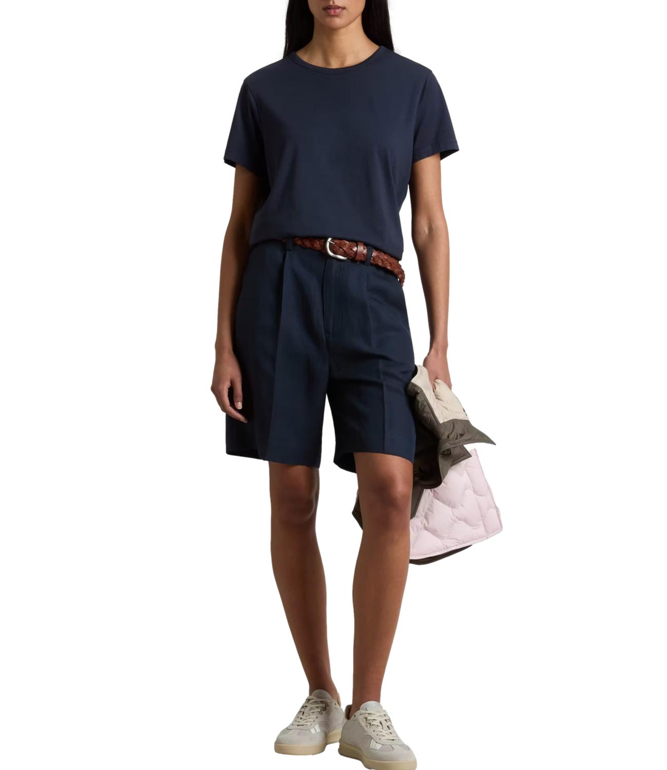 Woolrich T-shirt Luxe Melton Blue Donna