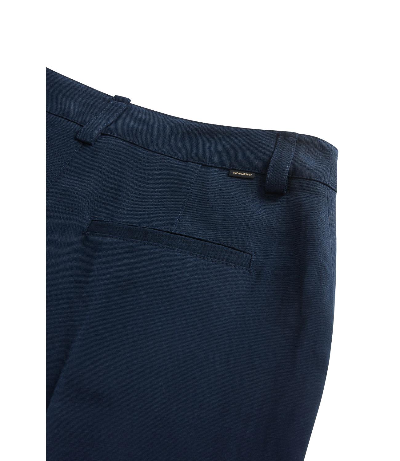 Pantalone Lino viscosa lyocell blu
